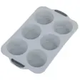 Produktfoto af Conzept muffinsform i hvid silikone med seks huller i en metalramme