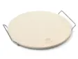 Holm pizzasten, en rund cremefarvet sten i en forkromet holder