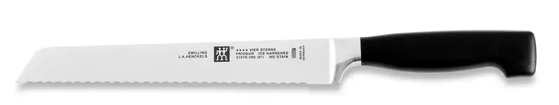 Forhandlerens produktfoto af Zwilling Four Star brødkniv med 20 cm stålklinge