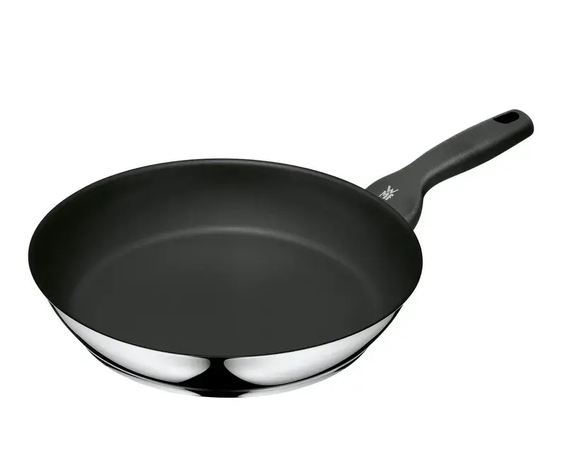 WMF Ceradur Profi stegepande på 20 cm i rustfrit stål med lys keramisk belægning og langt stålhåndtag