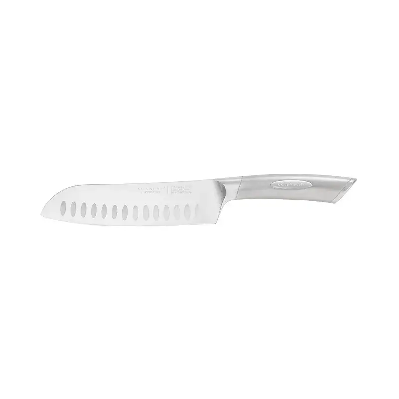 Forhandlerens produktfoto af Scanpan Classic Steel santokukniv i rustfrit stål
