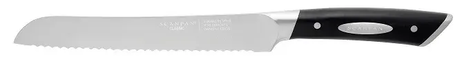 Forhandlerens produktfoto af Scanpan Classic brødkniv med 20 cm klinge og sort håndtag
